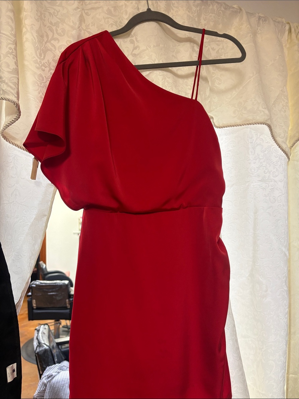 TCEC Scarlet One-Shoulder Cocktail Dress